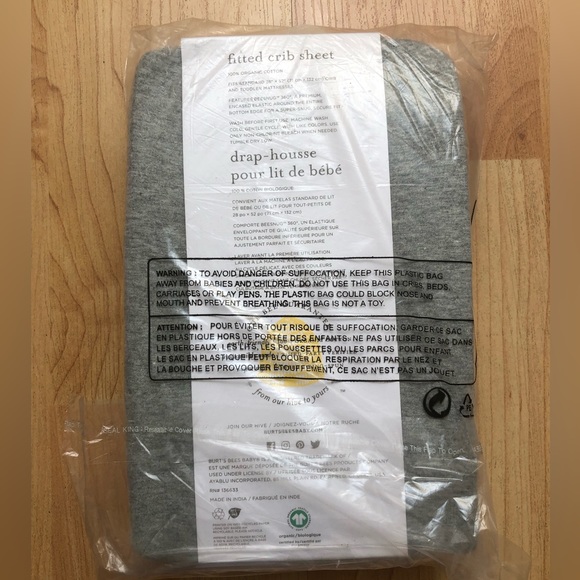 Burt’s Bees Baby Fitted Crib Sheet - Picture 4 of 4